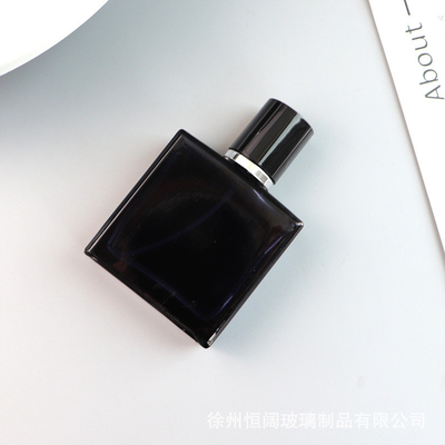 Screw Cap Black 30ml Empty Glass Perfume Bottle 90mm Height