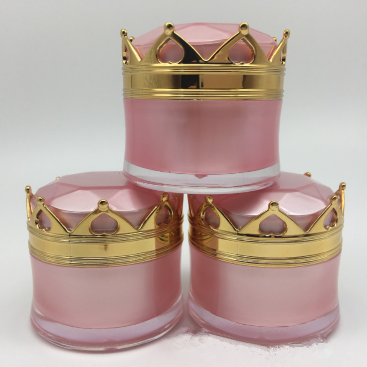 Crown Cosmetics Cream Empty Jars With Gold Lids 5g 10g 15g