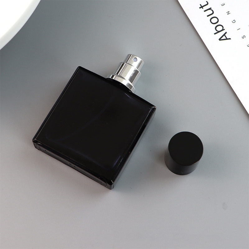 Screw Cap Black 30ml Empty Glass Perfume Bottle 90mm Height